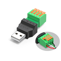 USB2.0 무납땜 어댑터 USB 2.0 수형 터미널 블록 데이터 커넥터 USB 나사 터미널 보드 플러그