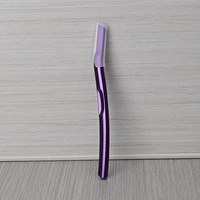 Tondeuse à sourcils portable de voyage, rasoir léger avec manche en fer blanc, outil de façonnage des sourcils et d'épilation du visage