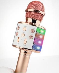 Vente chaude WS-858 <span class=keywords><strong>L</strong></span> Portatif A Mené Des Lumières Sans Fil Karaoké Micro USB Loisirs <span class=keywords><strong>Mike</strong></span> pour Enfants Chantant Micro - Product Image 1
