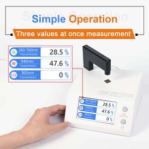 Le compteur de transmission spectrale LS108 teste la transmission des rayons UV400 / VLT / lumière bleue et violette avec une ouverture de test de 1 mm. - Product Image 6