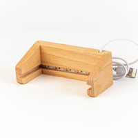 Marco de Fotos LED de Madera en Forma de U 3D de 5 Pulgadas, Lámpara de Noche con Luz Blanca Cálida Alimentada por USB, Lámpara de Fotos Personalizada, Decoración para el Hogar, Regalo
