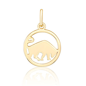Ciondolo placcato oro Taurus segno SVLP1080X61GOBY 18K placcato lega religiosa ciondolo gioielli - Product Image 1