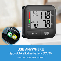 Tensiomètre certifié CE MDR, écran LCD, sphygmomanomètre, tensiomètre numérique au poignet pour machine BP