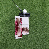 Ensemble de miroirs de golf en acier SwingPerfect, miroir double face pour l'épaule, gravé au laser, aide portable à l'entraînement au putting