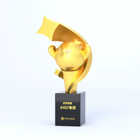 Premio Personalizzato per Creatori di Video Commemorativi, Divertente e Moderna Statuetta in Lega Placcata Oro