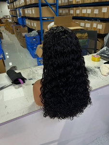 Factory Price SDD 13x4 Lace Water Wave <b>Wig</b> Natural Wave Virgin PrePlucked Glueless <b>Wig</b> Frontal Human Hair <b>Wig</b> - Product Image 4