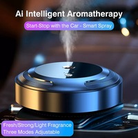 Diffuseur d'arômes de voiture en métal avec logo personnalisé, rechargeable par USB, diffuseur d'huiles essentielles sans eau à ultrasons, machine de diffusion d'arômes automatique, rafraîchisseur d'air pour voiture