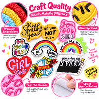 Patch brodé thermocollant et à coudre en gros, citation inspirante positive 'Be You Do Your Best Peace'