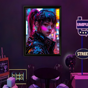 Barra LED Decorativa a Sospensione, Murale con Personaggi Animali Cartoon, Luce al Neon Dimmerabile in PVC per <span class=keywords><strong>Camera</strong></span> da Letto, Sala E-sports, Opera d'Arte Luminosa - Product Image 1