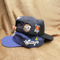 Logo de marque personnalisé pour casquette à visière incurvée à 5 panneaux avec fermeture arrière en cuir et casquette de baseball réglable