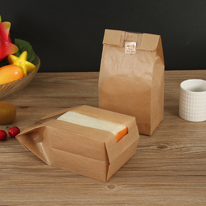 Tùy chỉnh thương mại cá nhân thân thiện với môi Nâu giấy kraft bánh mì bao bì túi với cửa sổ cho bánh mì Cookie bánh mì nướng - Product Image 3