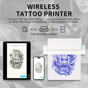 Newyes Hot Selling Professionele A4 Draadloze Stencil Thermische Kopieermachine Printer Tattoo Overdracht Machine