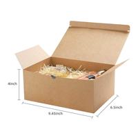 Boîte en papier kraft personnalisée avec logo, grande capacité, emballage cadeau, écologique, prix d'usine en gros