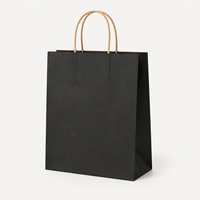 Sacs shopping en papier kraft personnalisés avec poignées, imprimés, réutilisables, pour boutiques de vêtements, emballage de vente au détail