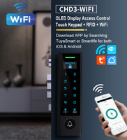Système de contrôle d'accès aux portes par RFID 125 kHz avec application Tuya WIFI, protocole ISO 14443A, distance de lecture de 0 à 3 m, écran OLED