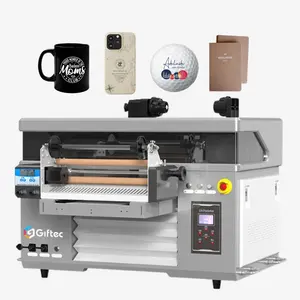 All in on digital UV DTF Printer for Atm Card Printing Machine Wood 3d Sticker Golf Ball Logo Bottle Cap Inkjet printing machine