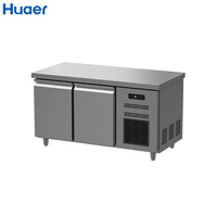 Congélateur coffre commercial INOX Chef Table, machine à glaçons, bar à eau, R290, acier inoxydable