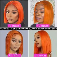 Pelucas de Cabello Humano Liso Estilo Bob con Encaje HD, Peluca sin Pegamento Lista para Usar, Pelucas Frontales de Encaje HD Pre-Arrancadas para Mujeres Negras