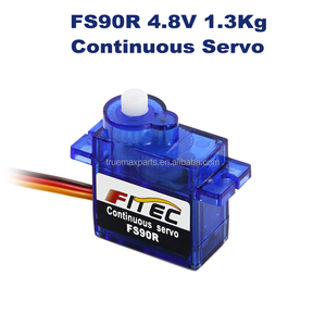 เซอร์โวหมุนต่อเนื่อง 360 องศาแบบอนาล็อกสำหรับเฟทเทค <span class=keywords><strong>FS90R</strong></span> 4.8V 1.3Kg ไม่มีลูกปืน 21T 4.86 มม. ชิ้นส่วนรถหุ่นยนต์ขนาดเล็ก - Product Image 1