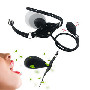 Regolabile gonfiabile <span class=keywords><strong>Bocca</strong></span> <span class=keywords><strong>Palla</strong></span> Gag Nero Sfera Gonfiabile <span class=keywords><strong>Palla</strong></span> Bavaglio Per Bondage Con Serratura di Schiavi Del Sesso Giochi Per Adulti - Product Image 1