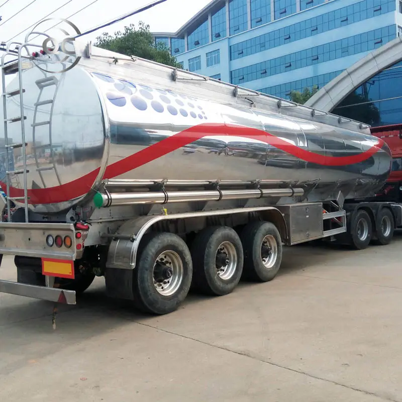 Semirremolque cisterna de combustible 30000 40000 45000 50000 litros Remolque de tanque de aceite de agua de 3 ejes