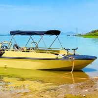 KINOCEAN Bateau de pont en aluminium de 20 pieds Yacht de luxe à moteur hors-bord multifonctionnel pour la famille, la pêche et la fête