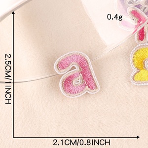 Trong Kho Chiều Cao 2.5Cm Kích Thước Nhỏ Đầy Màu Sắc Thêu Sắt Trên Chữ Vá Cho DIY - Product Image 5