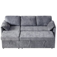 Bestseller Multifunktionales Modernes 3-Sitzer Wohnzimmer-Schlafsofa aus Stoff mit Stauraum für Hotelnutzung