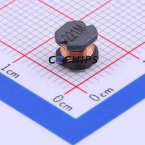 SMTDR54-221M ตัวเหนี่ยวนำไฟฟ้าแบบ SMD, 5.8x5.2 มม. ( ค่าความเหนี่ยวนำ: 220uH ) ( ความแม่นยำ: 20% กระแสไฟฟ้าที่กำหนด: 350mA ) - Product Image 1