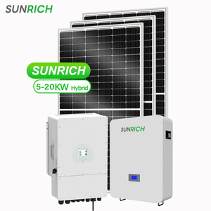 Lai hệ thống <span class=keywords><strong>PV</strong></span> hoàn thành 5KW 10KW 15KW 20kW 30Kw lai với tấm pin mặt trời và pin gói đầy đủ Kit cho nhà - Product Image 1