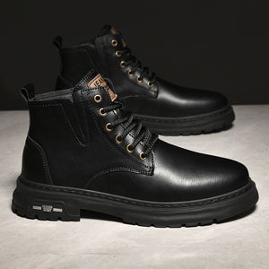<span class=keywords><strong>Botas</strong></span> de herramientas para <span class=keywords><strong>hombre</strong></span>, <span class=keywords><strong>botas</strong></span> Martin, seguridad en el trabajo, al aire libre, Chukka, senderismo, senderismo, cuero, parte superior media alta, forro polar grueso, algodón cálido - Product Image 4