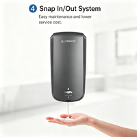 Distributeur automatique de savon liquide en mousse infrarouge mural de 1000 ml avec capteur pour hôpital, maison, salle de bain, hôtel, parc