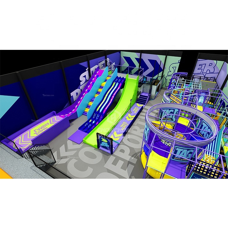 Qiaoqiao 1700SQM Big Trampoline Park Park