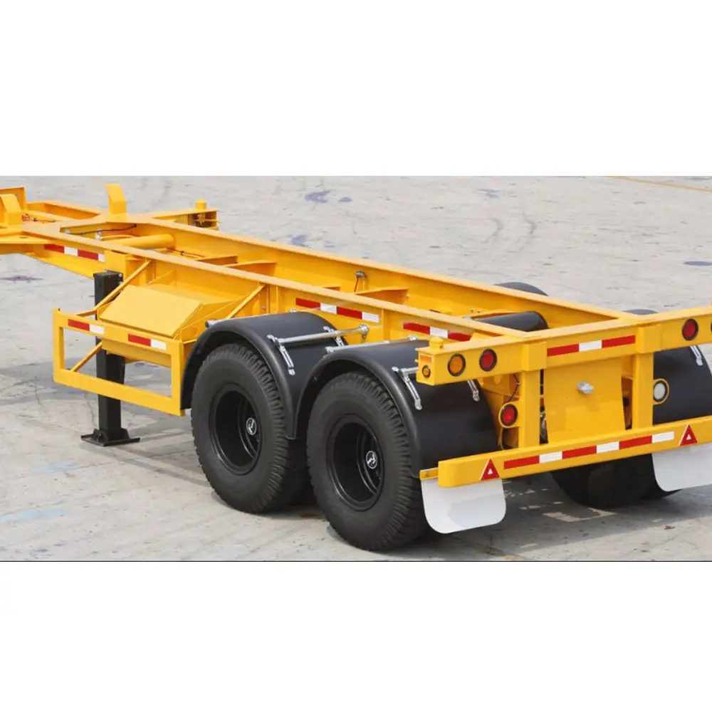 Khung xương bán Trailer 3 trục 40 ft mở rộng trượt xương container Trailer khung gầm