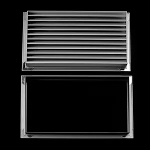 HVAC in alluminio Privacy porta pioggia e ventilazione impermeabile griglia aria sfiato esterno per parete