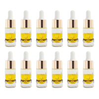 HOPECK 5ML Cylindrique Moulage Clair Huile Essentielle/Sérum/Vernis À Ongles Bouteilles En Verre 18/410 Collier Pipette Compte-gouttes Soins De La Peau