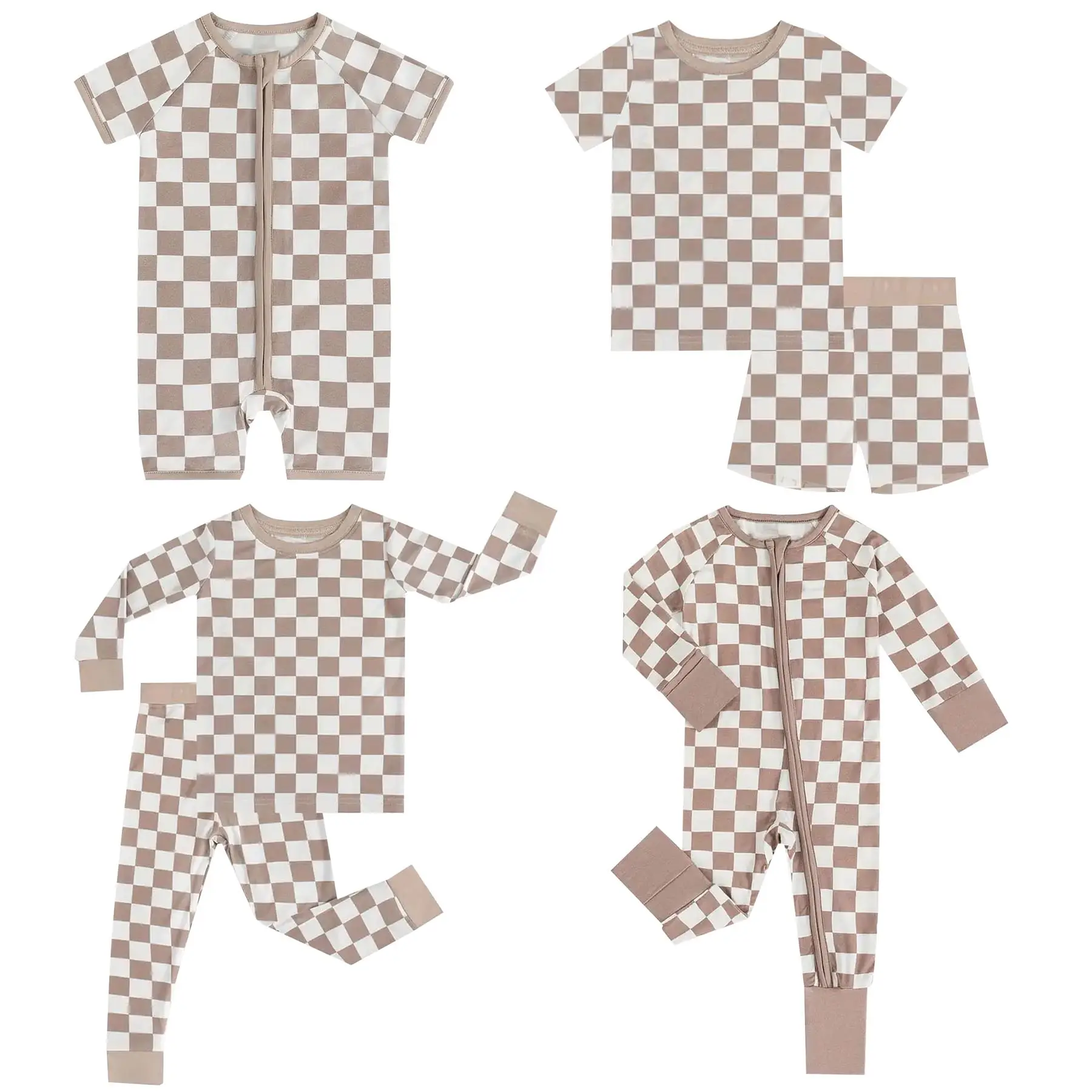 Custom Print Bamboo Fabric Newborn Baby Infant Zipper Clothes Onesie Rompers Bamboo Viscose Toddler Pajamas Sleeper bamboo