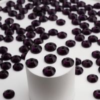 Cuentas de diamantes de imitación de resina epoxi de terciopelo morado de 5 mm con orificio central para coser, marca YAXI, para la fabricación de prendas de vestir