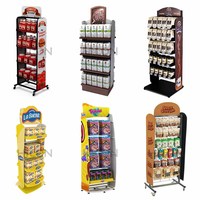 Étalage de comptoir en bois pour magasin de bonbons, panier suspendu en fil métallique pour biscuits, bonbons, noix, chewing-gum