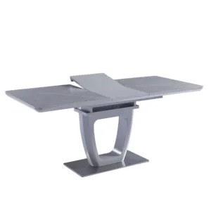 2021 new design MDF extension dining table with Bulgaria grey ceramic top