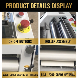 Multi-size Toast Bread Moulding <b>Machine</b> Adjustable Length 3-29cm <b>Dough</b> <b>Roller</b> Moulder For Loaf Bread Production - Product Image 4