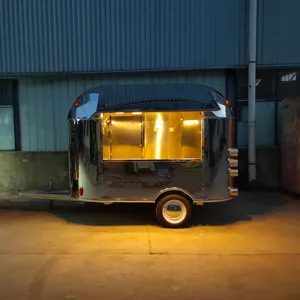 Multifunctioneel Nieuw Ontwerp Aanhangwagen Type Volledig Roestvrij Staal Driewieler Hotdog Karren Voedsel Verkoopwagen Voor Verkoop Ons