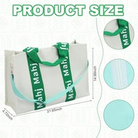 Lot de 3 grands sacs de transport pour Mahjong américain, organisateur de rangement portable avec support amovible pour accessoires (vert)