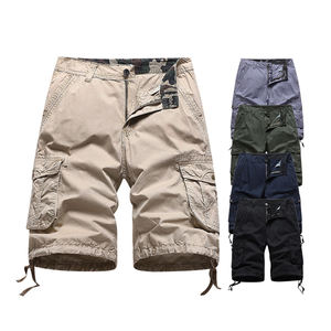 Short Cargo d'été Slim pour homme, <span class=keywords><strong>Bermuda</strong></span> <span class=keywords><strong>Chino</strong></span> tissé 100% coton, poches multiples - Product Image 1