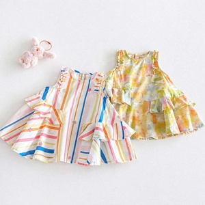 Vestito Senza Maniche Stile Principessa con Stampa <span class=keywords><strong>Unicorno</strong></span> a Righe, Abbigliamento Casual da Festa per Bambine - Product Image 2