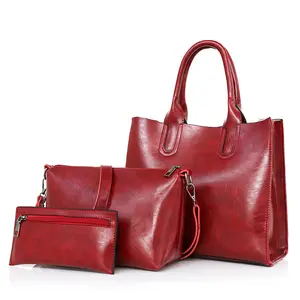 Western Style Lady Hand Bag Three Pieces of The Ladies Elegant Bag Set Luxury Women Bag