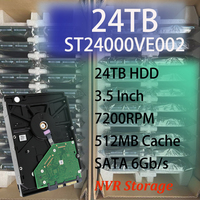 Disque dur de surveillance ST24000VE002 24 To 7200 tr/min 512 Mo de cache SATA 6 Gbit/s 3,5 pouces pour serveur d'analyse vidéo NVR et flux de données