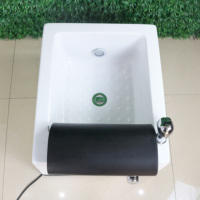 Fauteuil de pédicure moderne FANJIE M19 sans plomberie, avec spa pour les pieds, massage automatique et lumière LED 7 couleurs
