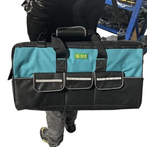 <b>Tool</b> Duffle Bag 200 Lb Capacity Waterproof Adjustable Strap 15-19 Pockets For <b>Carpenters</b> And Electricians - Product Image 5