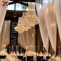 Lustre suspendu en céramique transparente en acrylique ZKAI, luminaires en verre pour la décoration de plafond d'événements et de mariages